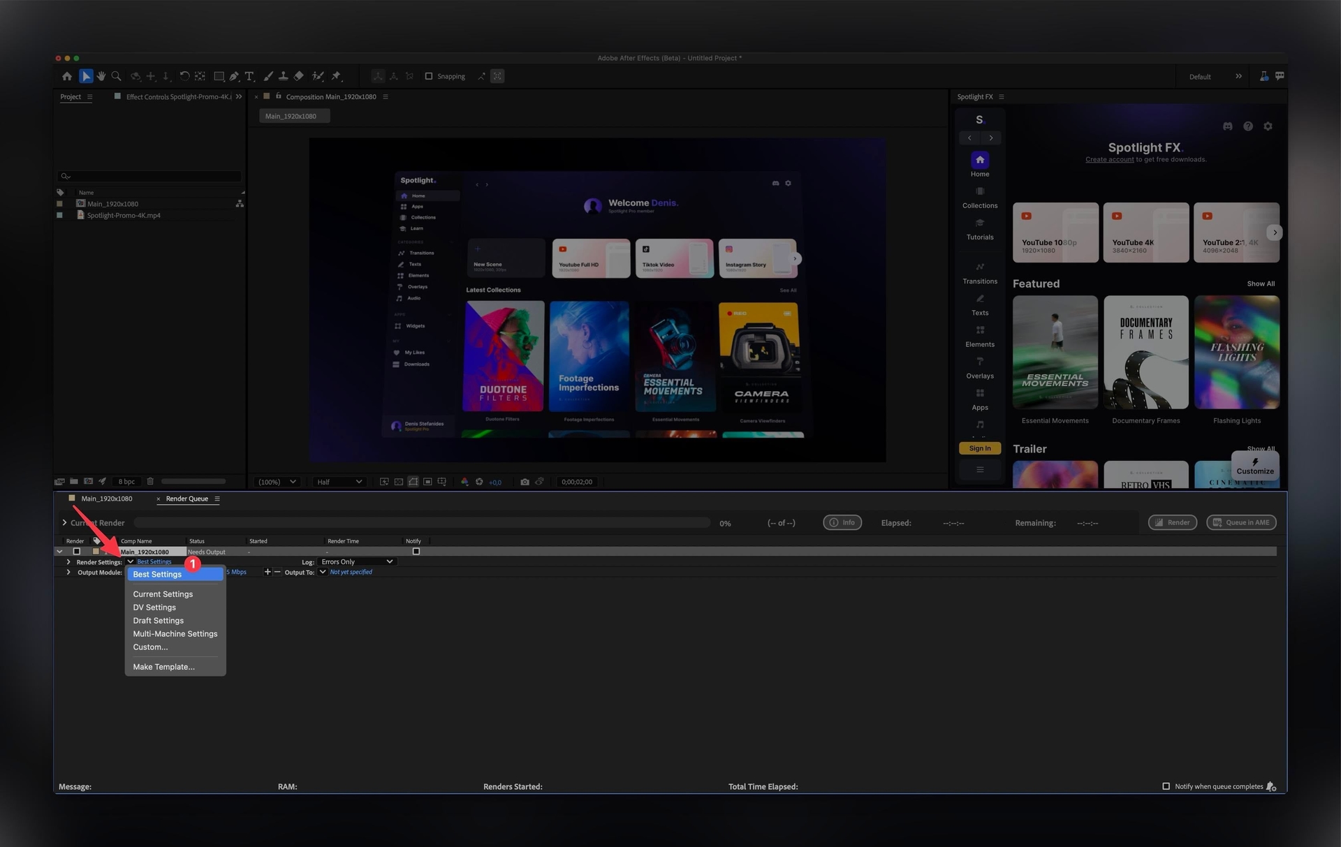 How to Export in After Effects 2026 and Save as MP4