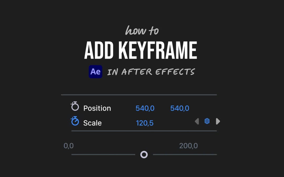 How to Add a Keyframe in After Effects