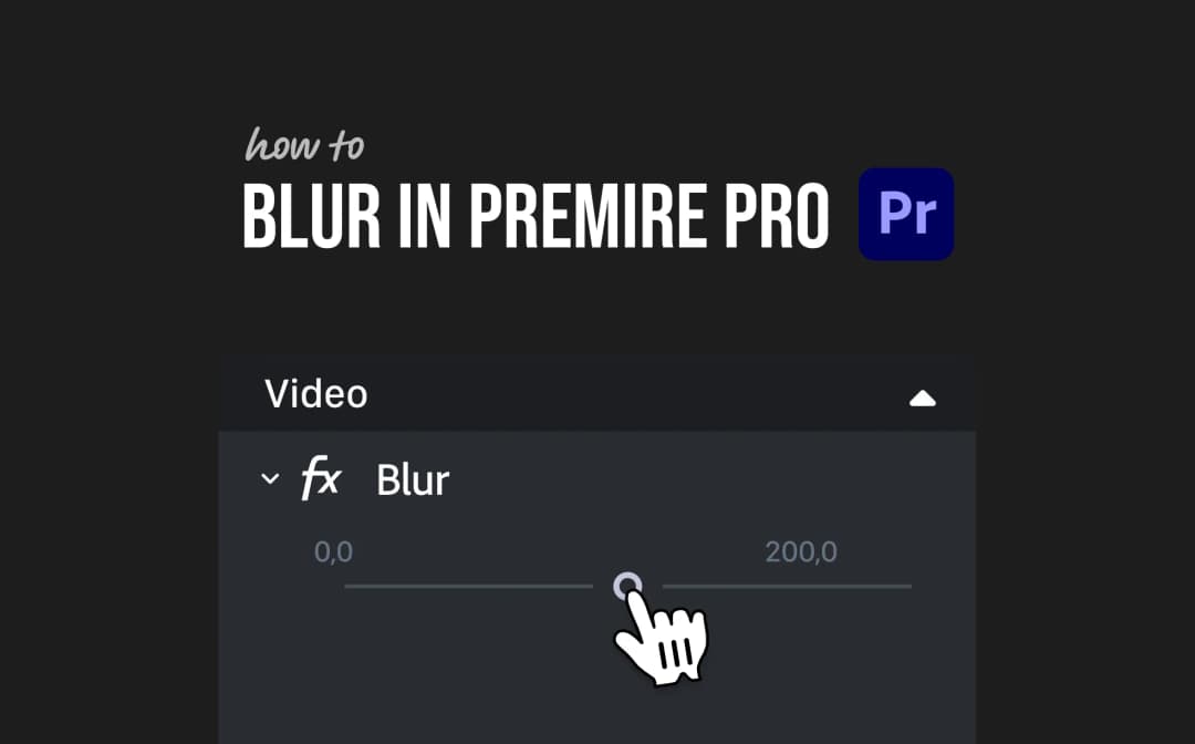 How to blur in premiere pro