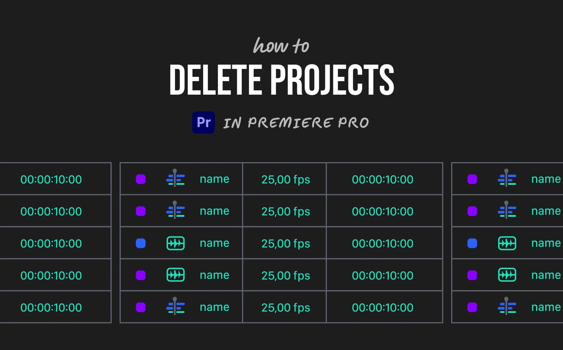 How to Delete Projects in Premiere Pro (3 Simple Steps)