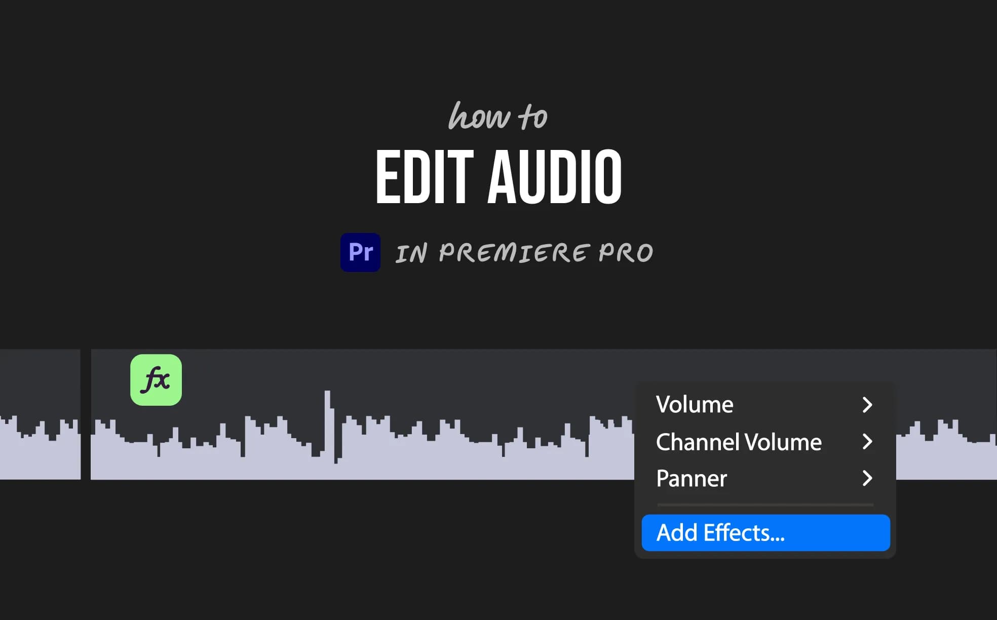 How to Edit Audio in Premiere Pro (5 Easy Steps)