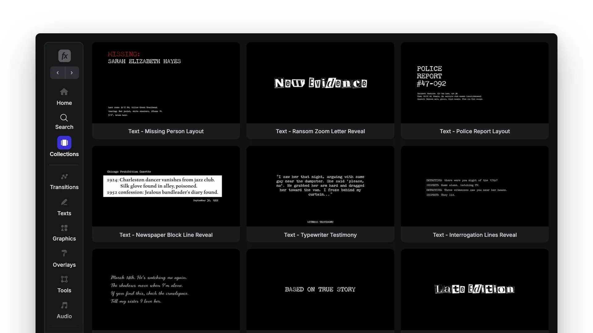 New True Crime Titles for Premiere Pro & After Effects