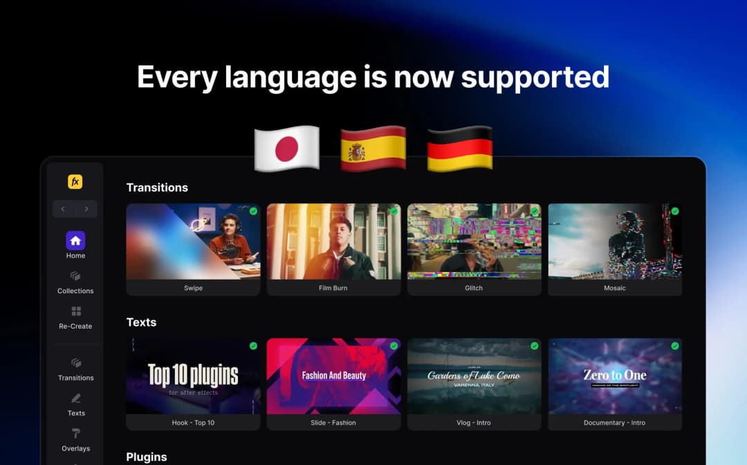 Every language is now supported in Spotlight FX